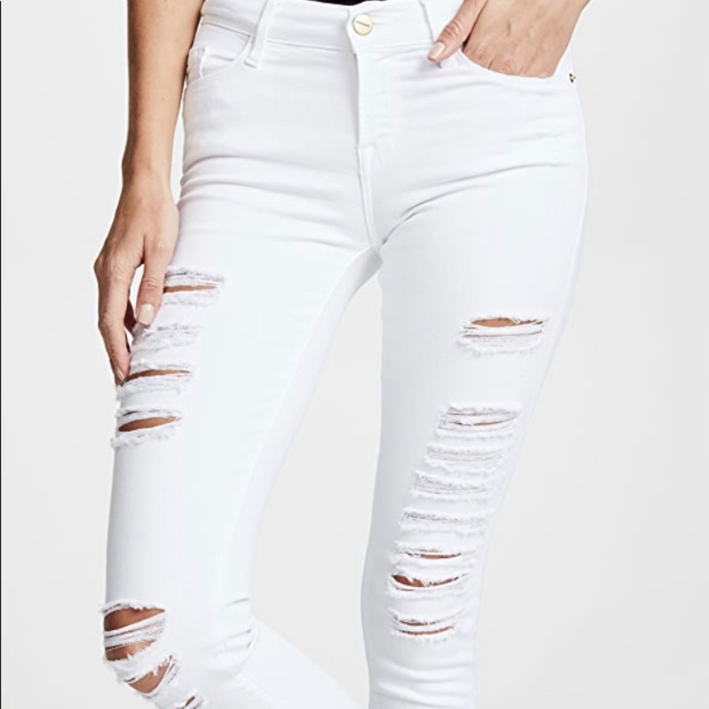 Frame white jeans